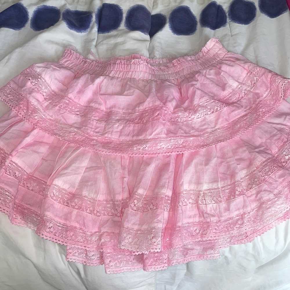 Love Shack Fancy Ruffle Mini Skirt